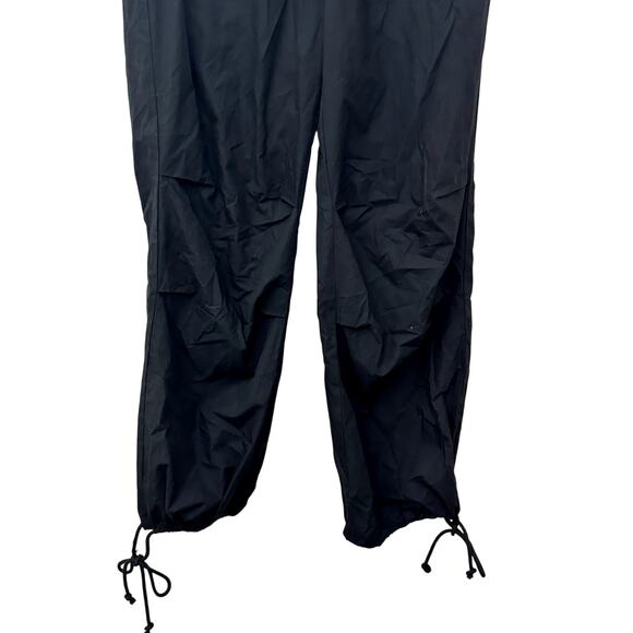 BP Parachute Pants Adjustable Drawstring Cotton Poplin Relaxed Fit Black S NWOT - Picture 4 of 9